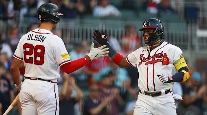 Atlanta Braves sluggers Matt Olson and Ronald Acuna Jr.